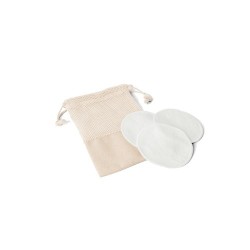  Lot de 3 disques démaquillants lavables et réutilisablesCouleur:Naturel