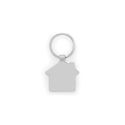  Porte-clés en forme de maison en zinc et bambouCouleur:Naturel