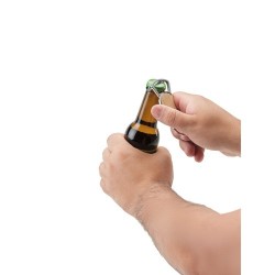  Porte-clés en fer de forme ronde en zinc et bambouCouleur:Naturel