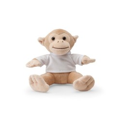 Peluche en forme de singe avec t-shirtCouleur:Brun clair