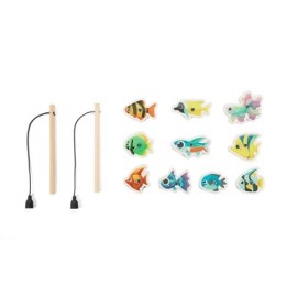  Jeu de pêche composé de 10 poissons en bois, idéal pour les enfantsCouleur:Naturel