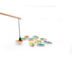 Jeu de pêche composé de 10 poissons en bois, idéal pour les enfantsCouleur:Naturel