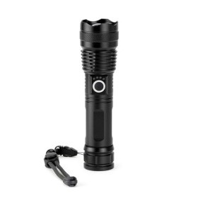  Lampe torche rechargeable de 10 W en aluminium (100% rAL)Couleur:Noir