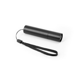 Lampe torche rechargeable en aluminium recyclé (100 % rAL)Couleur:Noir