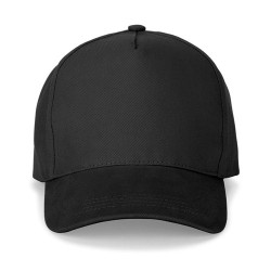  Casquette 100 % coton (260 g/m²) à 5 panneauxCouleur:Noir
