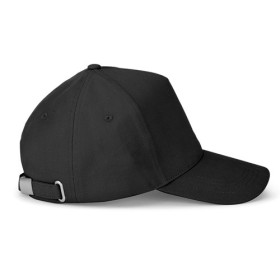  Casquette 100 % coton (260 g/m²) à 5 panneauxCouleur:Noir