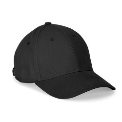  Casquette 100 % coton (260 g/m²) à 6 panneauxCouleur:Noir