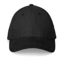  Casquette 100 % coton (260 g/m²) à 6 panneauxCouleur:Noir