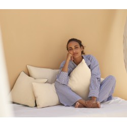 Housse de coussin en coton commerce équitableCouleur:LIGHT GREY