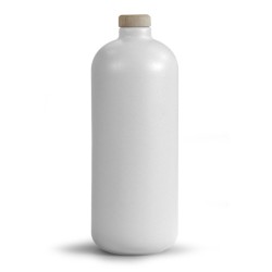 Bouteille céramique blanche brillante 580ml - CLARA