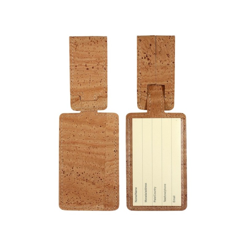 Porte-étiquette bagage liège