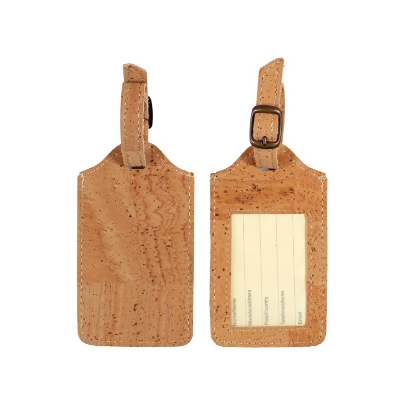 Porte-étiquette bagage liège