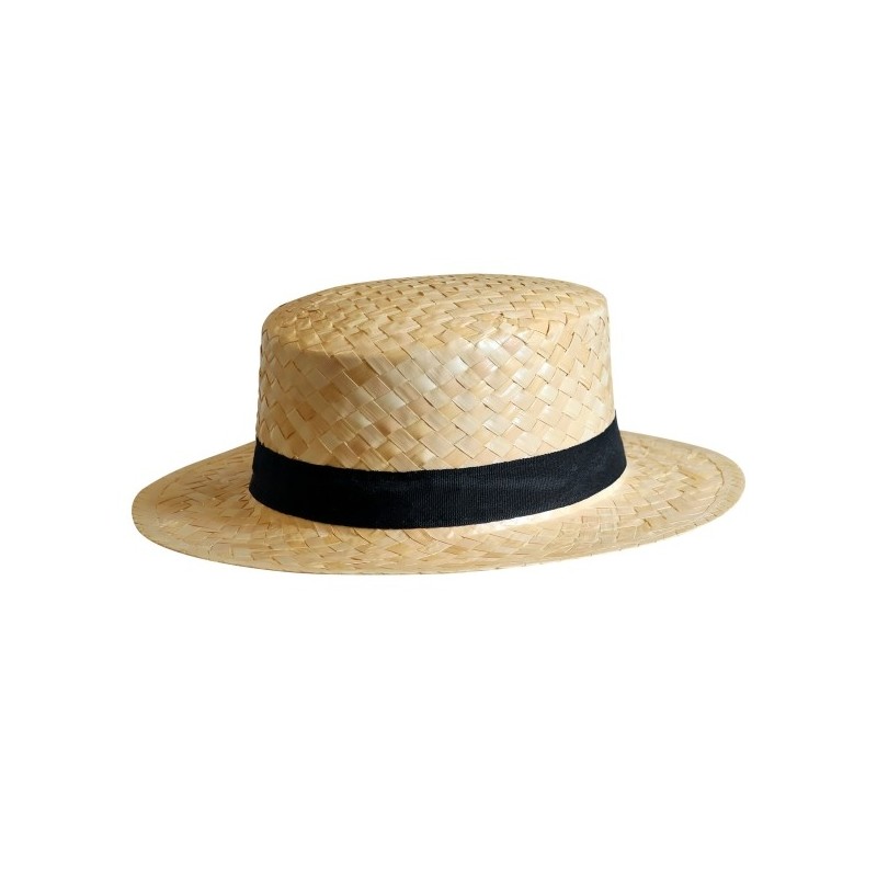 Chapeau paille blanche - CANOTIER