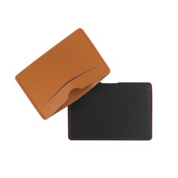Porte-cartes 1 face cuir régénéré