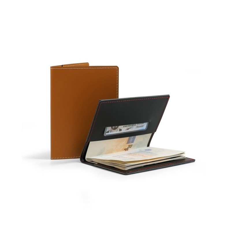 Porte-passeport cuir régénéré