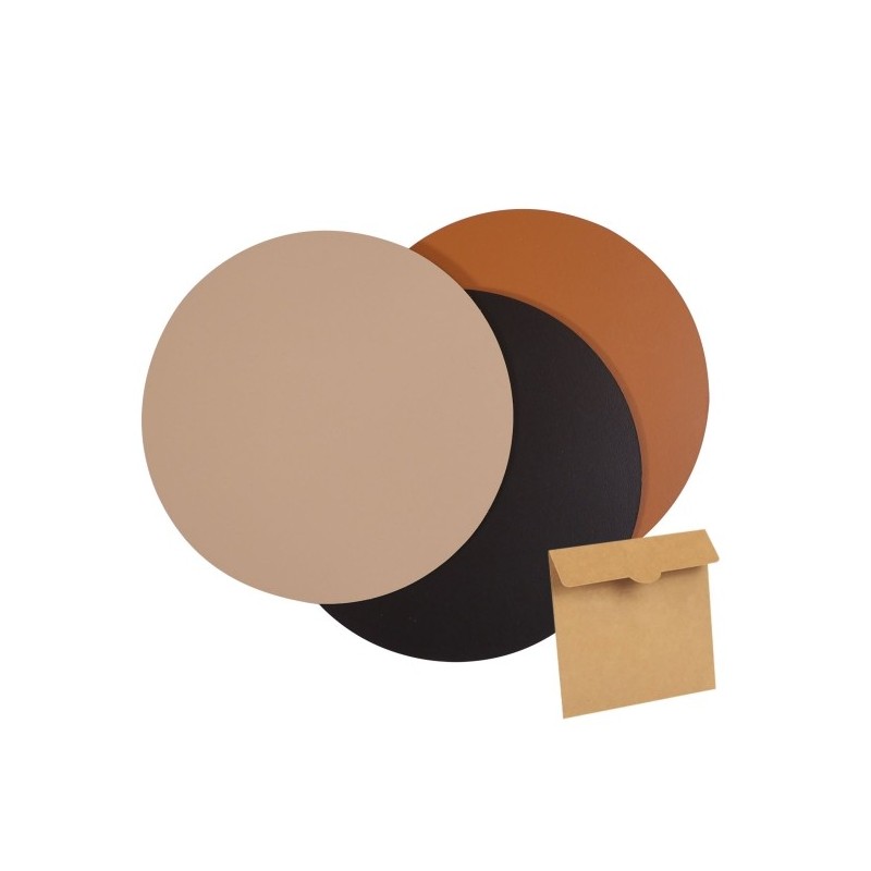 Sous verres cuir régénéré