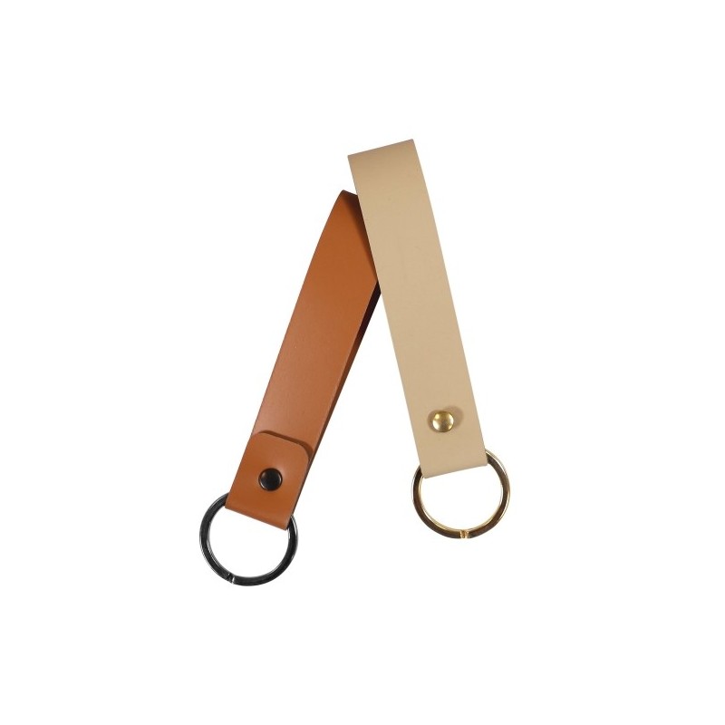 Porte-clés cuir régénéré