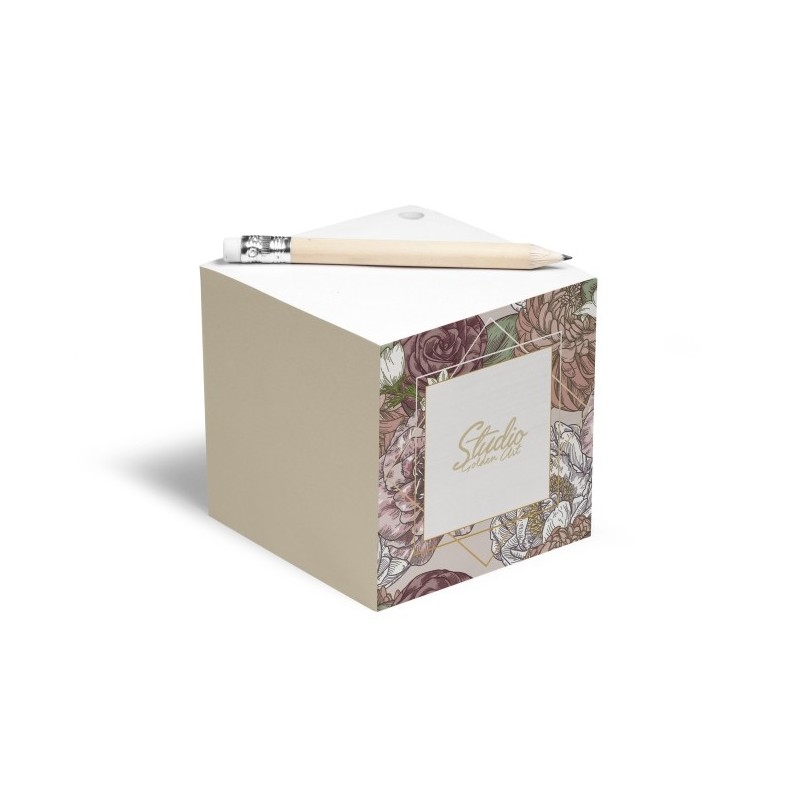 Bloc cube/crayon bois