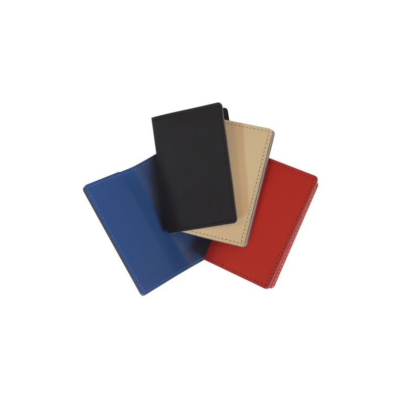 Porte-cartes double cuir régénéré