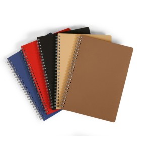 Cahier à spirale cuir régénéré