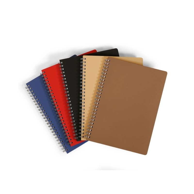 Cahier à spirale cuir régénéré