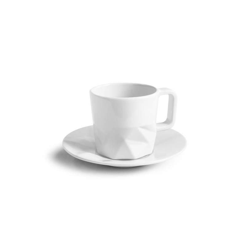 Mug céramique blanche brillante 180ml - CRYSTEL