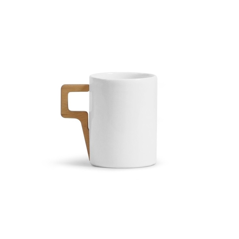 Mug céramique blanche brillante 330ml - LEA