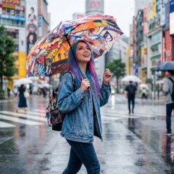 Parapluie pliable ouverture et fermeture auto