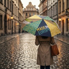 Parapluie pliable poignée rubber