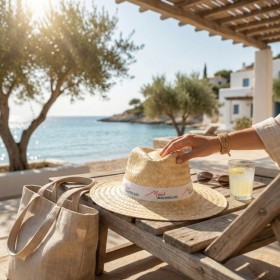 Chapeau paille blanche PANAMA