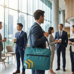 Besace business polyester recyclé 240g