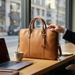 Porte-clés cuir régénéré