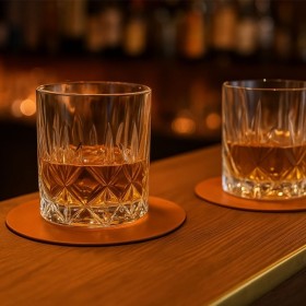 Sous verres cuir régénéré