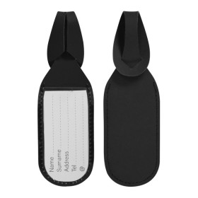 Porte-étiquette bagage cuir régénéré
