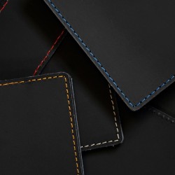 Porte-étiquette bagage cuir régénéré