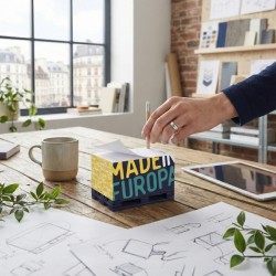 Bloc cube sur palette