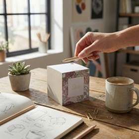 Bloc cube/crayon bois