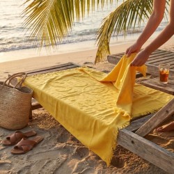 Fouta serviette frangée 50 x 100 cm 450g