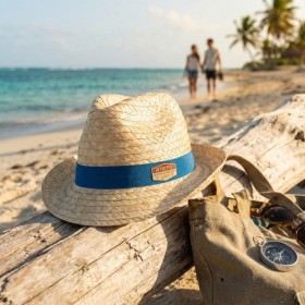 Chapeau paille blanche DOULOS