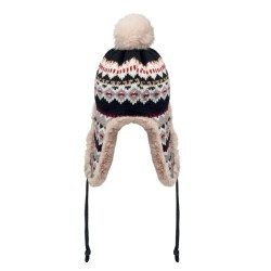 Bonnet avec caches-oreilles YulongCouleur:Noir