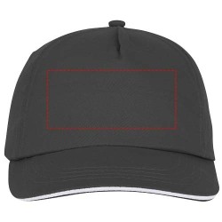 Casquette sandwich 5 panneaux StyxCouleur:Gris storm