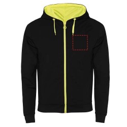 Veste de survêtement Fuji unisexeCouleur:Noir / Jaune fluo