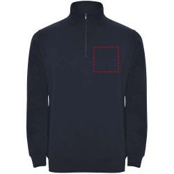 Pull zippé Aneto avec fermeture quart de zipCouleur:Bleu marine
