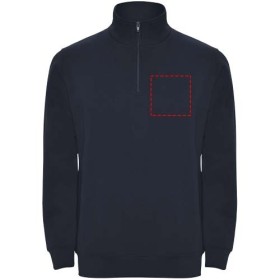 Pull zippé Aneto avec fermeture quart de zipCouleur:Bleu marine