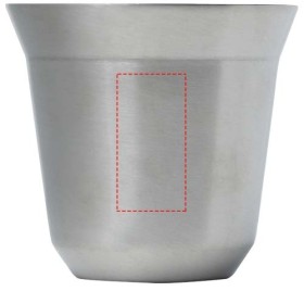 Ensemble de tasses à espresso en acier inoxydable Duo de 80 ml certifié RCSCouleur:Argent