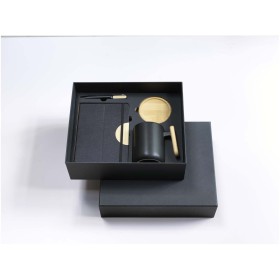 Coffret cadeau Laura avec carnet à couverture rigide A5 et stylo billeCouleur:Noir