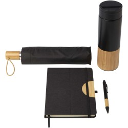 Coffret cadeau Carmen avec carnet à couverture rigide A5 et stylo billeCouleur:Noir