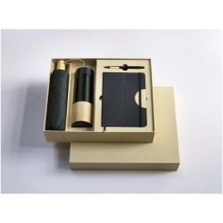 Coffret cadeau Carmen avec carnet à couverture rigide A5 et stylo billeCouleur:Noir
