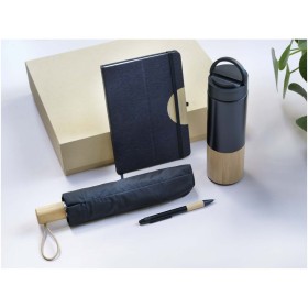 Coffret cadeau Carmen avec carnet à couverture rigide A5 et stylo billeCouleur:Noir