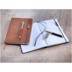 Ensemble Legato comprenant carnet A5, stylo bille et stylo rollerCouleur:Marron